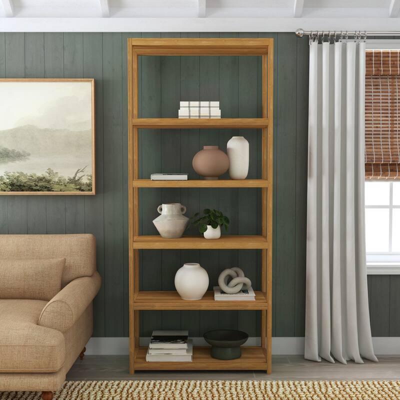 Lark 5 Tier 30"W x 75"H Wood Etagere Bookcase