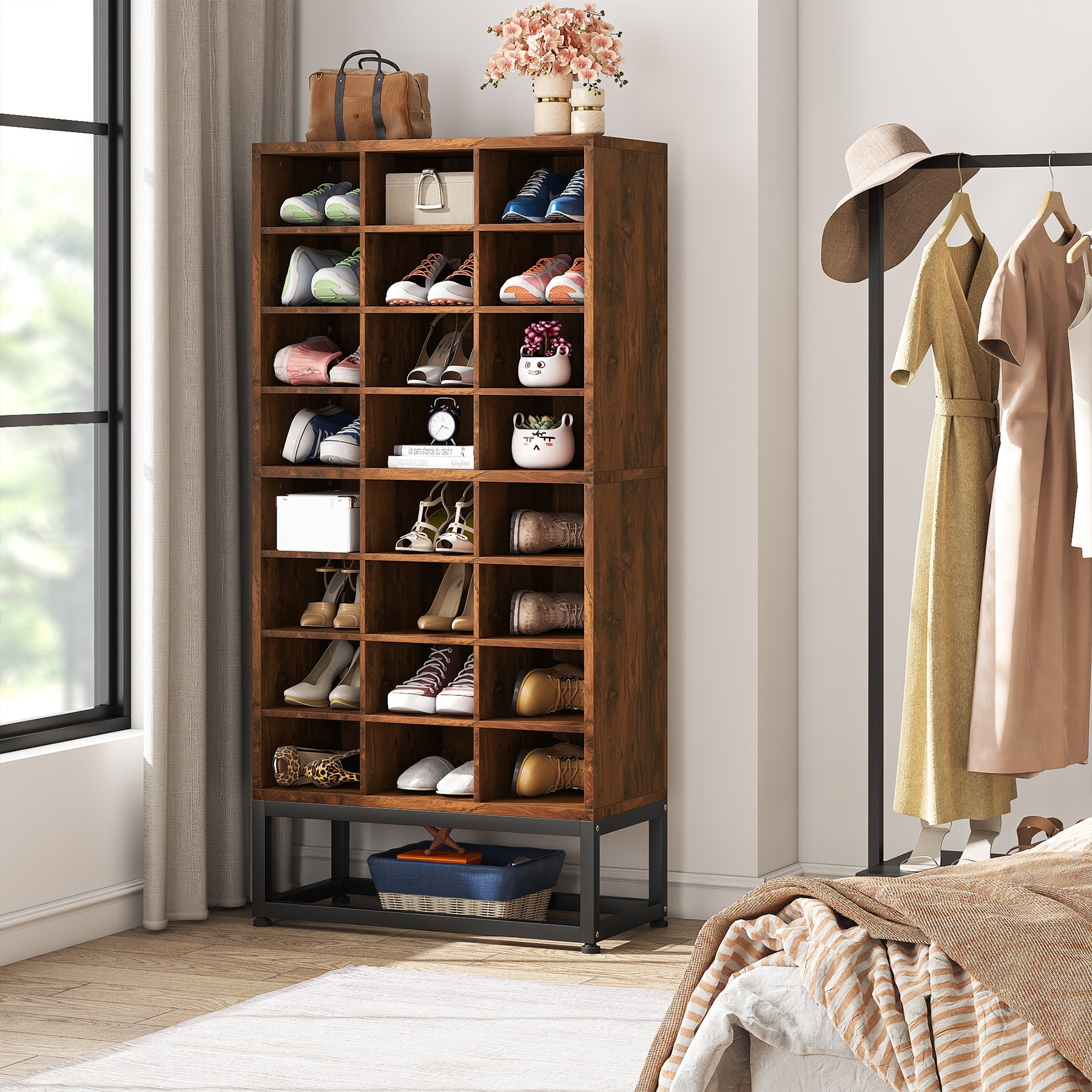 Belote 24 pair shoe storage cabinet hot sale