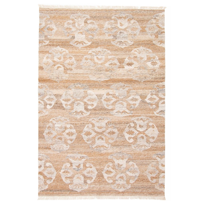 ECARPETGALLERY Flat-Weave Ankara FW Brown Wool Kilim - 5'1 x 8'1 - Brown - 5'1 x 8'1