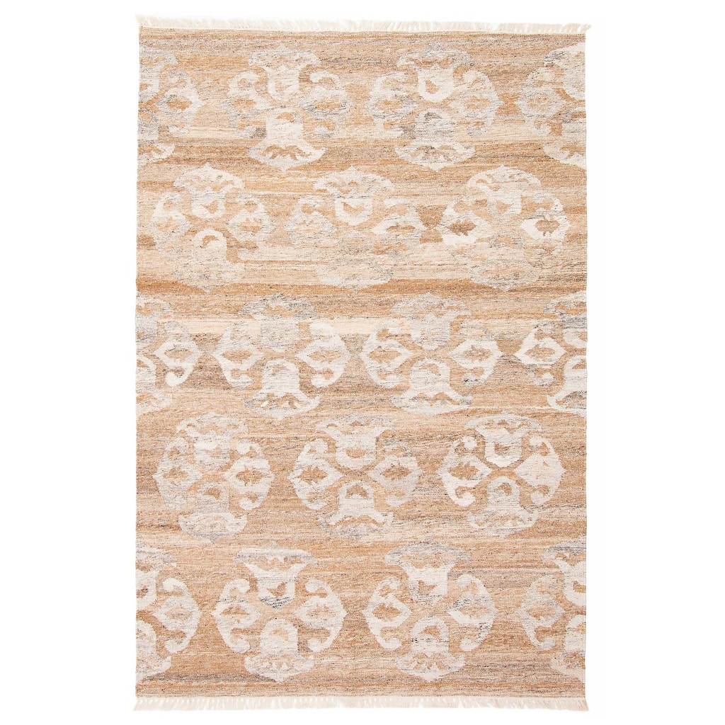 ECARPETGALLERY Flat-Weave Ankara FW Brown Wool Kilim - 5'1 x 8'1