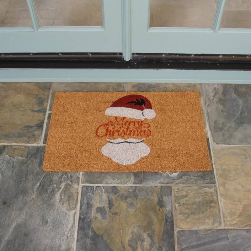 Rubber-Cal Merry Christmas "Holiday Doormat" Kit - 18" x 30" - 2 Door Mats &1 Boot Scraper