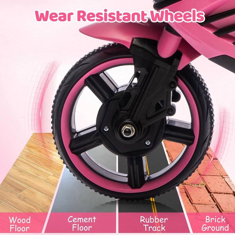 Kids 6V Ride On Motorcycle, Ride On Toys for Kids Best Gift, Pink