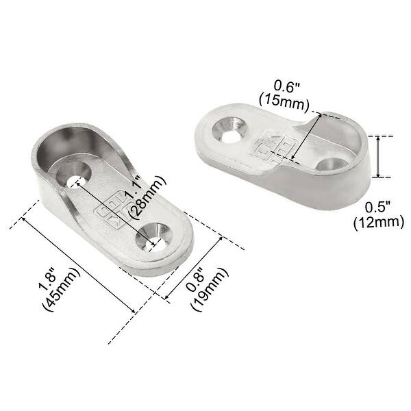 Shop Zinc Alloy Clothes Closet Rod Pole Socket Bracket Flange