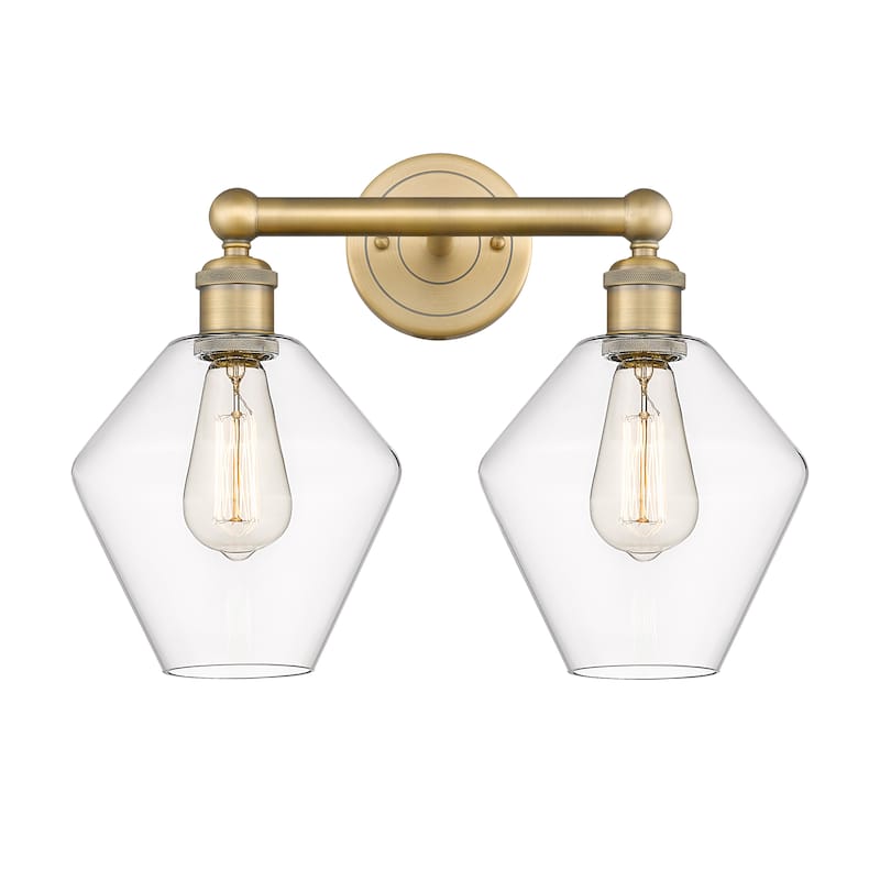 Innovations Lighting Cindyrella - 2 Light 17" Bath Vanity Light - Clear/Brushed Brass