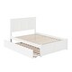 preview thumbnail 1 of 7, Madison Full Platform Bed with Footboard and Twin Trundle in White White - Full