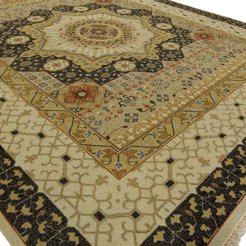 Transitional Multi-Colored Flatweave Wool Area Rug