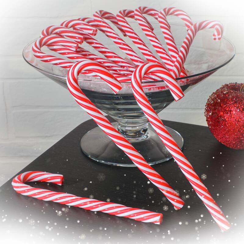 7" Acrylic Candy Cane Box of 12 - 7'