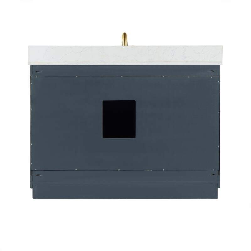 Altair Gazsi Bathroom Vanity with Composite Stone Countertop without Mirror