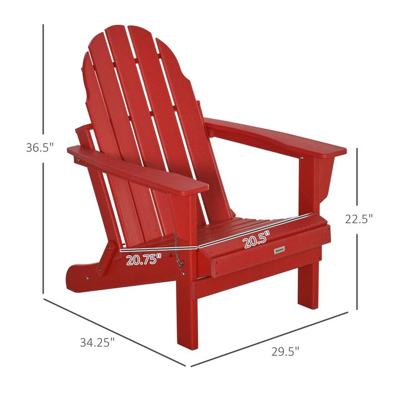 Folding Weather-Resistant Adirondack Chair