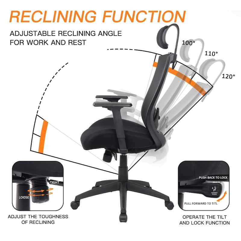 Big and Tall Office Chair for Heavy People 400lb, Heavy Duty Ergonomic