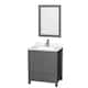 Option Dark Gray / Giotto Quartz Top / Brushed Chrome
