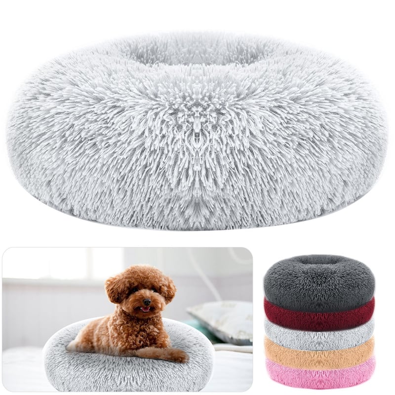 Pet Dog Bed Soft Warm Fleece Puppy Cat Bed Dog Cozy Nest Sofa Cushion - 23.62 in * 23.62 in * 3.94 in