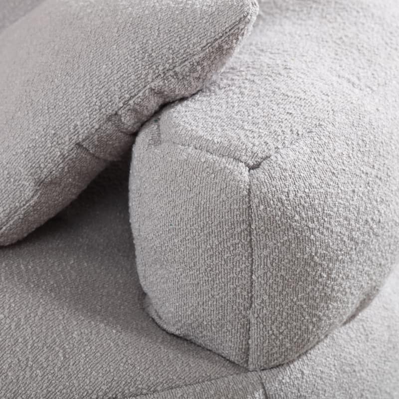 Chenille Sponge Single Sofa, Oversized Round Accent Chair Sleeper Couch Chaise Lounges for Living Room Bedroom Projection Room