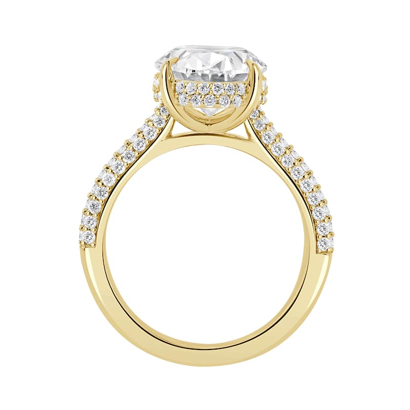 Auriya 14k Gold 5 4/6ctw Oval Double Hidden Halo Diamond Engagement Ring (F-G VS)