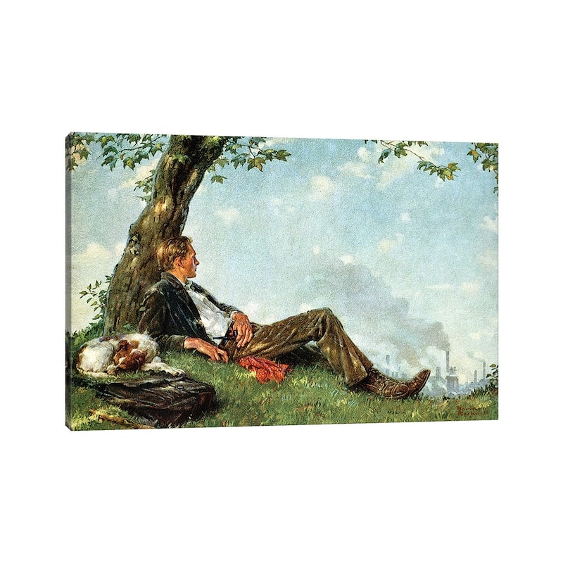 iCanvas "The Philosopher" by Norman Rockwell Canvas Print