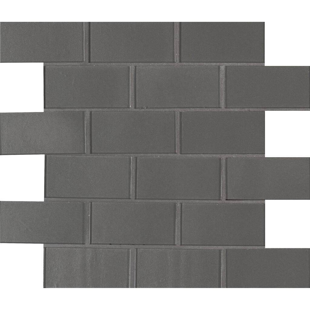Ackland AKM-G-2X4SW-CA 12" x 12" Glass Brick Wall Mosaic Tile - Glossy