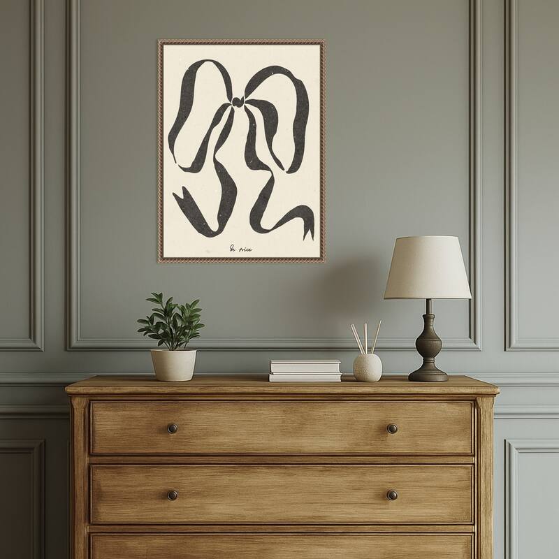 Bow No. 2 by Nktn (18 x 24 in.), Framed Canvas Wall Art Print