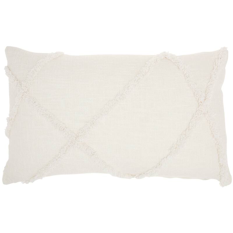 Mina Victory Distressed Diamond Boho Throw Pillow