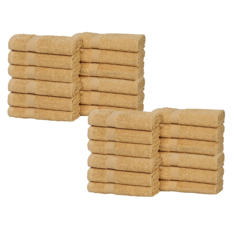 Superior Franklin Cotton Lightweight Face Towel Washcloth Set of 24