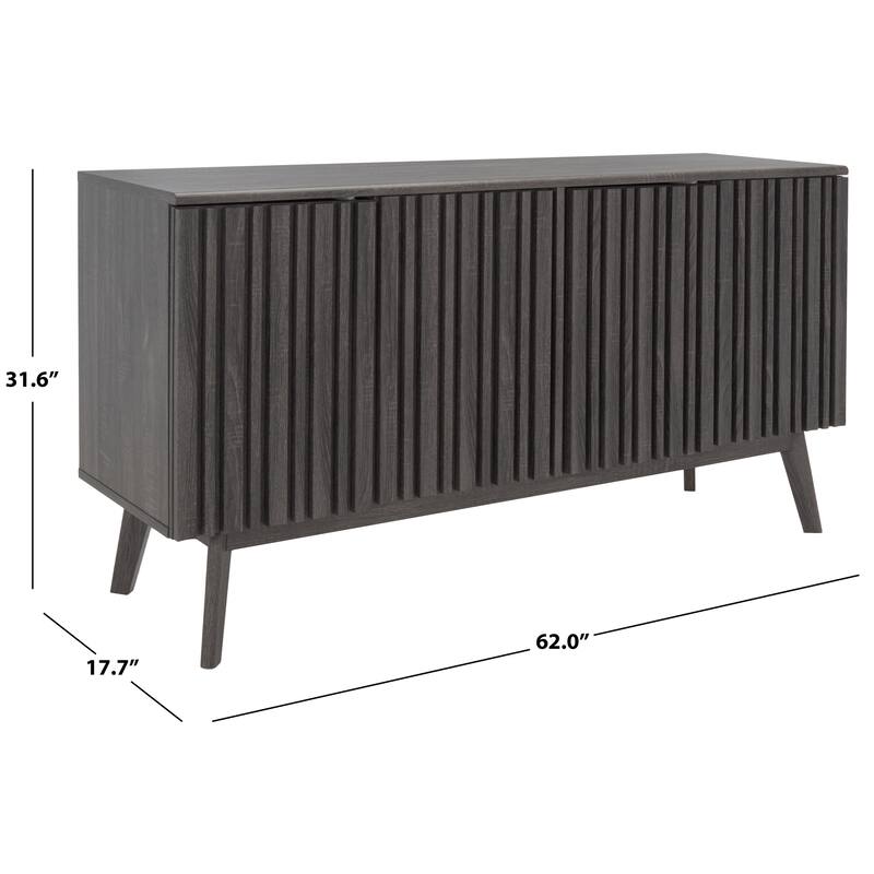 SAFAVIEH Home Helena 62-inch 4 Door 4 Shelf Media Stand. - 62Wx18Dx32H