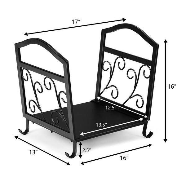 Shop Fireplace Log Holder Wrought Iron Indoor Fire Wood Rack