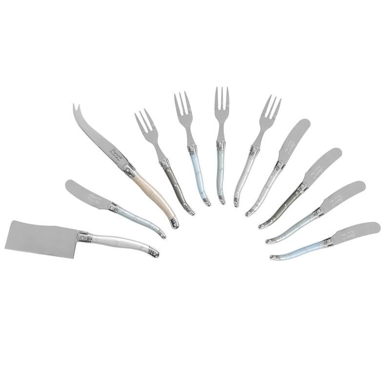 French Home Ultimate 11-Piece Laguiole Charcuterie Set with Mother of Pearl Handles