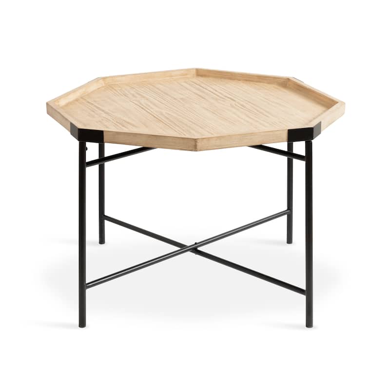 Kate and Laurel Occonor Octagon Wood Coffee Table