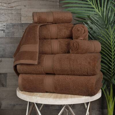 Superior Egyptian Cotton Pile Heavyweight 8-Piece Towel Set