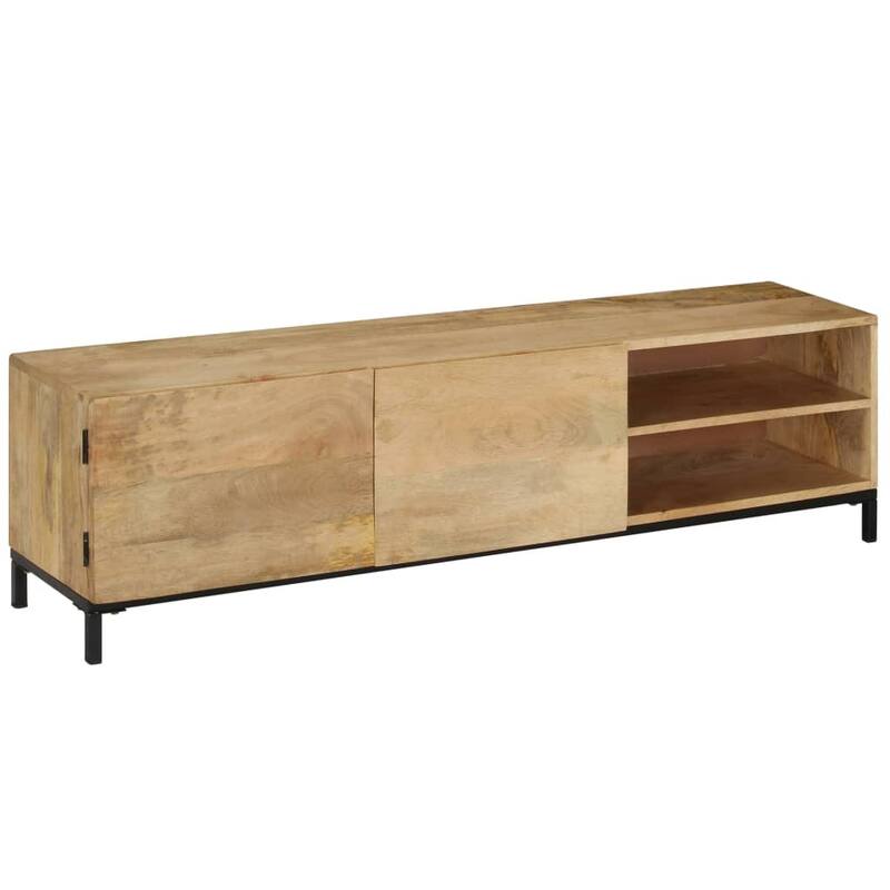 vidaXL TV Stand 57.1"x11.8"x16.1" Solid Wood Mango