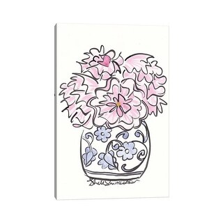 iCanvas "Ginger Jar With Pink Peonies Lavish" by Shell Sherree Canvas Print