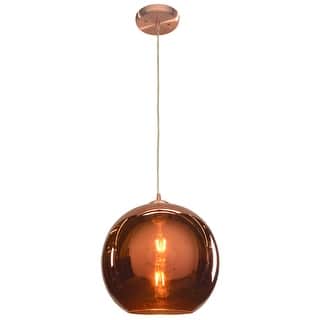 Access Lighting Glow - LED Pendant - 10"W- Brushed Copper Finish - Copper Glass Diffuser