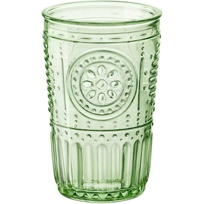 Bormioli Rocco Set of 6 Romantic Glass Victorian Tumblers