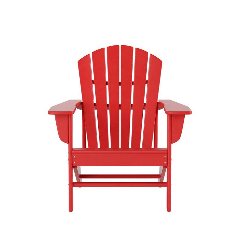 Altura Outdoor 5-Piece Adirondack Chair With Square Coffee Table Conversation Set