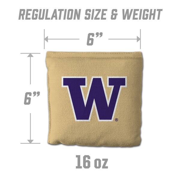 Washington Huskies NCAA Dual Sided Pro Stop & Slide Cornhole Bags