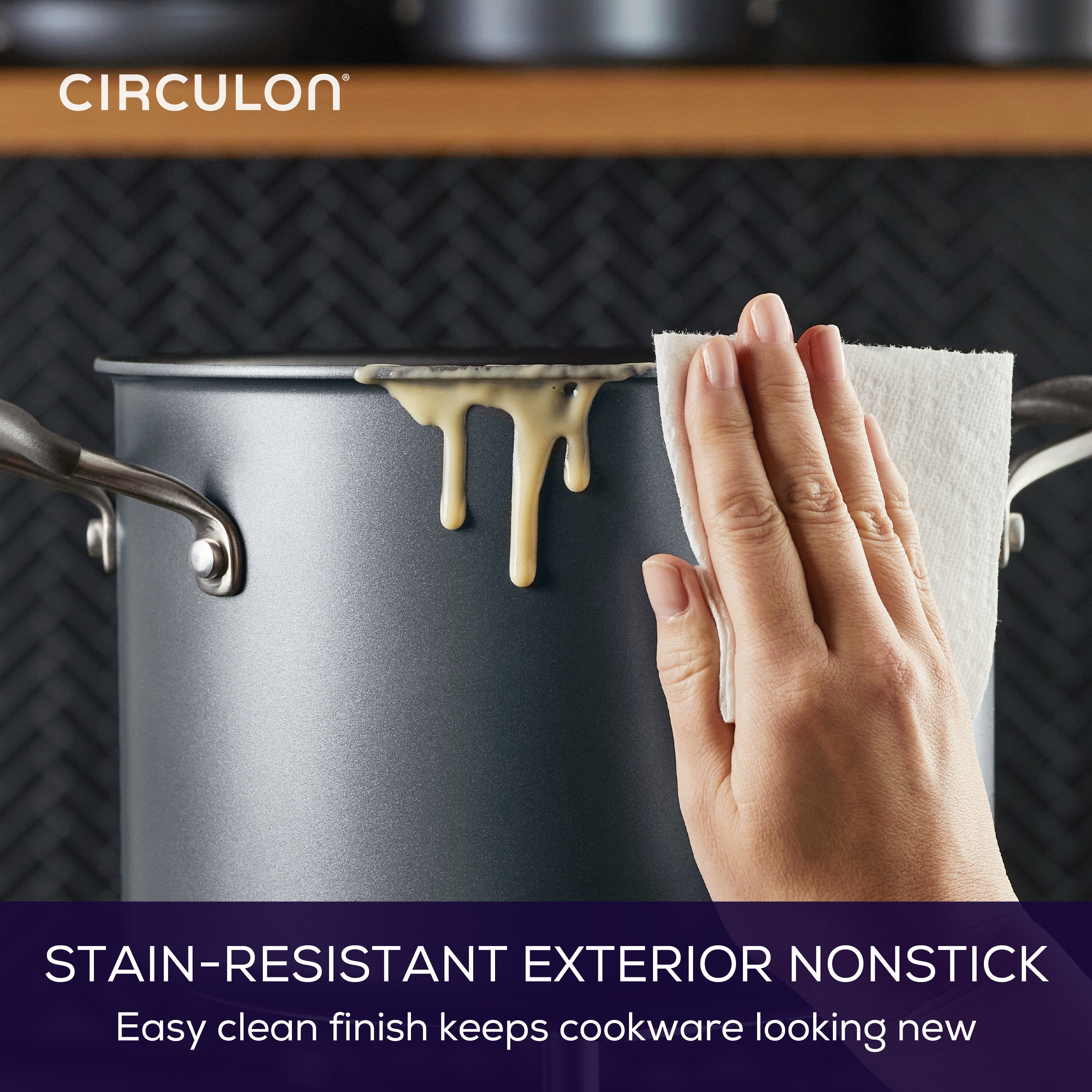Circulon A1 Series with ScratchDefense Technology Nonstick Induction  Stockpot with Lid, 8-Quart, Graphite - Bed Bath & Beyond - 37931743