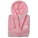 preview thumbnail 37 of 69, Sweet Kids 100% Polyester SUPER PLUSH Double Brushed Hooded Bathrobe with White Script Monogram P - Large