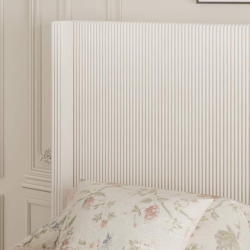 Upholstered Platform Bed Frame with Storage Drawers and Tufted Wingback Headboard, Easy Assembly