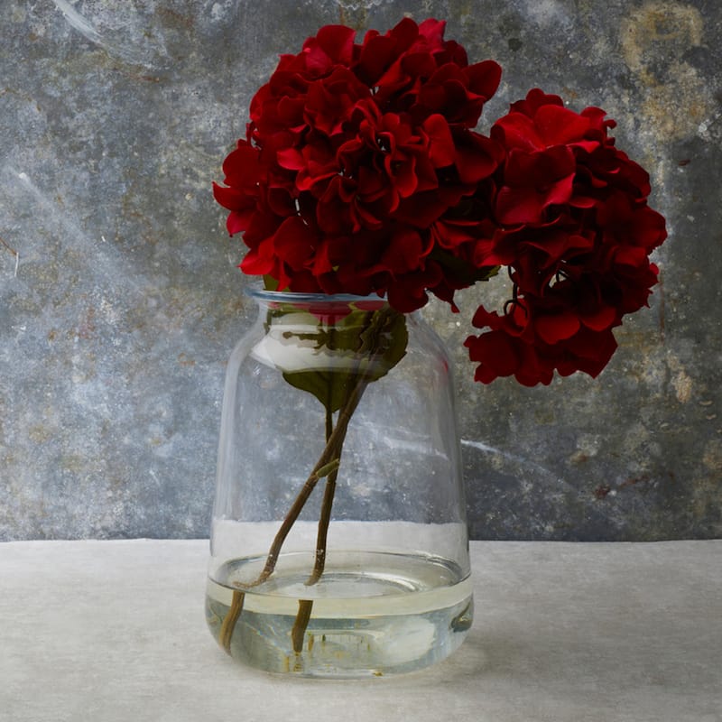 Elements Milk Bottle Glass Vase, 12 Inch, Clear