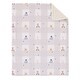 preview thumbnail 2 of 3, Disney Winnie the Pooh Hugs and Honeycombs Grey and White Plaid with Piglet, Tigger and Eeyore Super Soft Sherpa Baby Blanket
