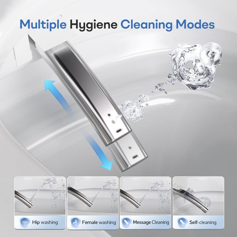 Electronic Bidet Seat for Elogated Toilet with Remote and Heated Mode