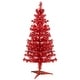 preview thumbnail 2 of 8, Pre-Lit Artificial Tinsel Christmas Tree 3' - Clear Lights