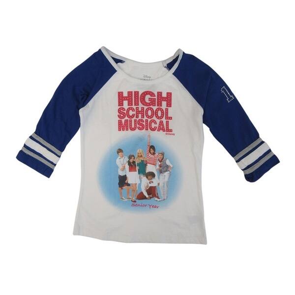 Shop Disney Big Girls White High School Musical 42798 Sleeve Shirt