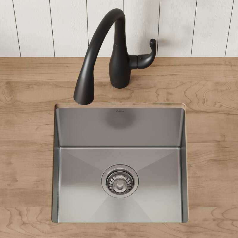 KRAUS Standart PRO Undermount Single Bowl Stainless Steel Kitchen Sink