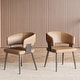 preview thumbnail 15 of 19, Modern 2 Piece Chair Set Versatile and Elegant Chairs for Home and Office Brown
