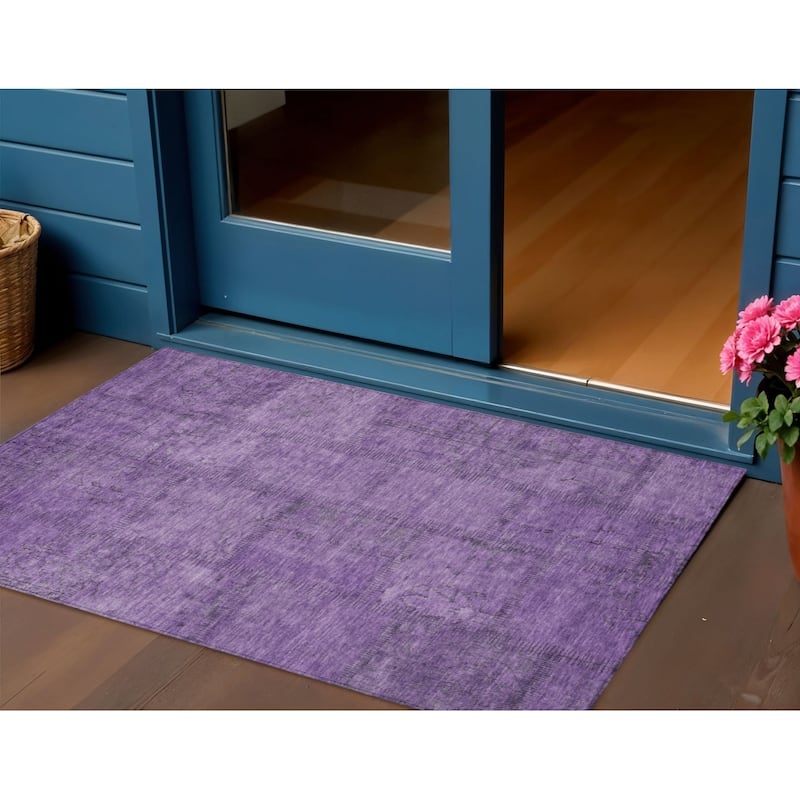 HomeRoots Patchwork Transitional Rectangle Outdoor Rug - 3' x 5'