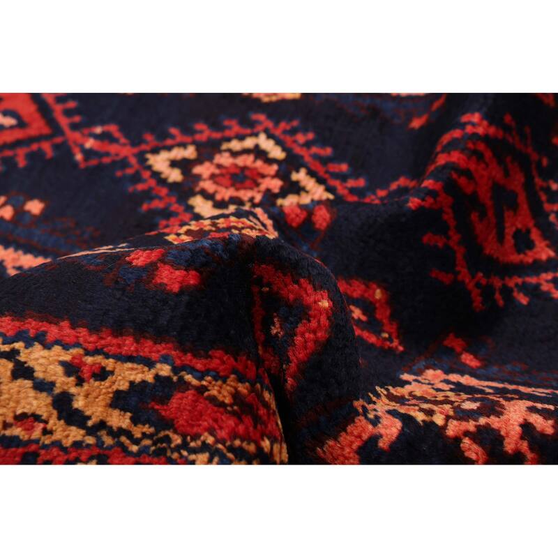 ECARPETGALLERY Hand-knotted Andelz Dark Navy Wool Rug - 3'5 x 7'1