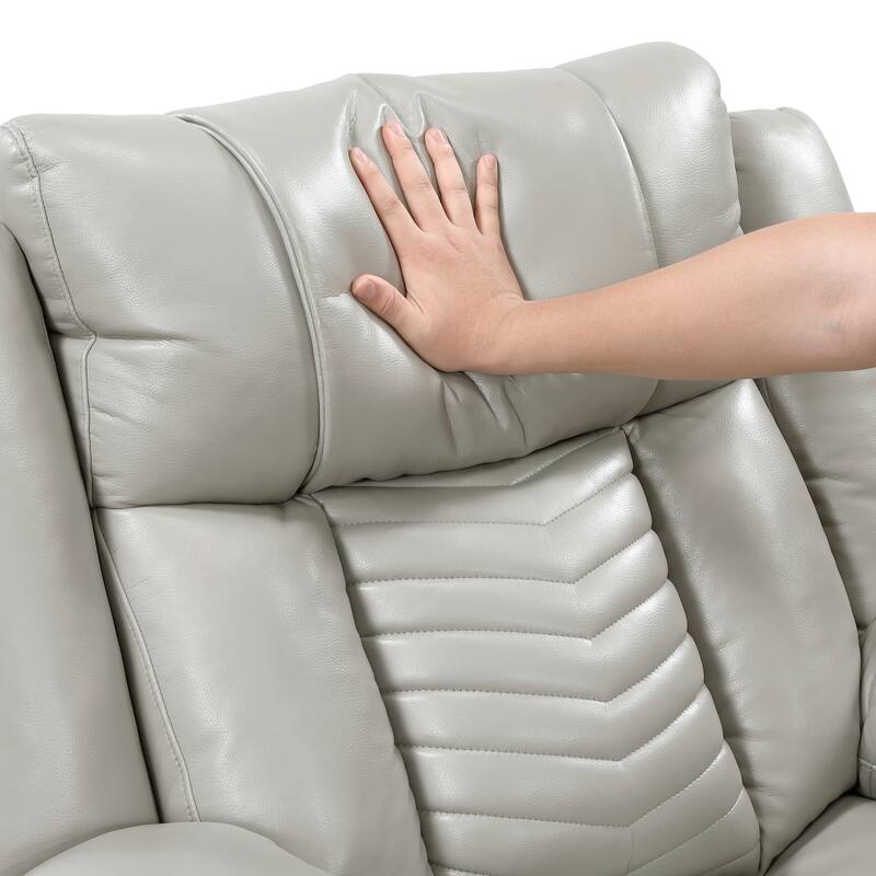 Ridge 40" Faux Leather Power Recliner - LED and Charging Ports