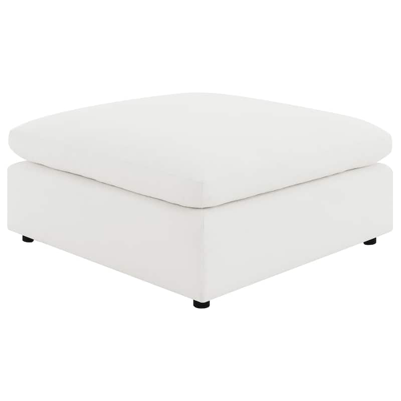 Raleigh Boucle Upholstered Ottoman - Ivory