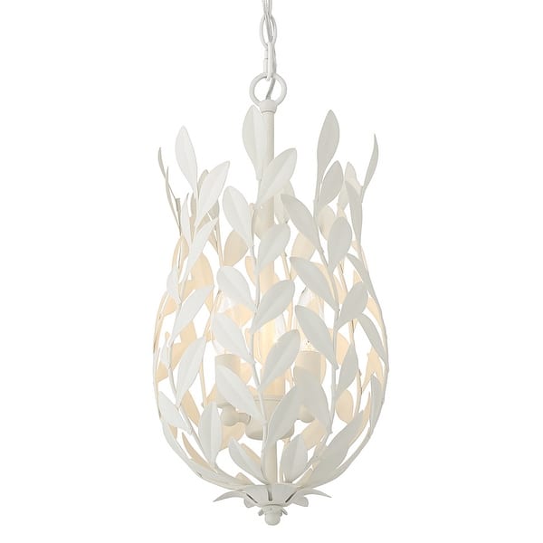 slide 2 of 11, Crystorama Lighting Group 563 Broche 3 Light 10" Wide Taper Candle Matte White