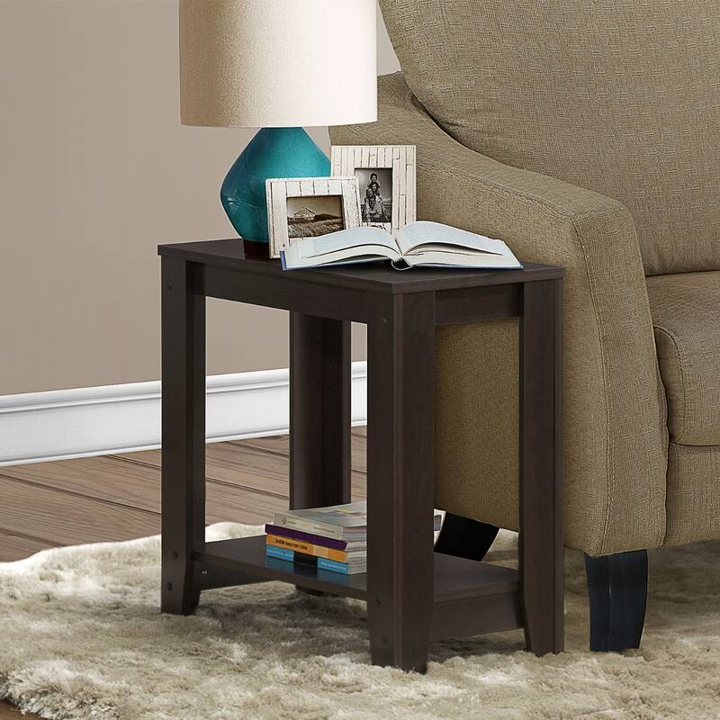 22 Inch End Table with Shelf for Living Room Bedroom or Entryway - 23.75” x 11.75” x 22”
